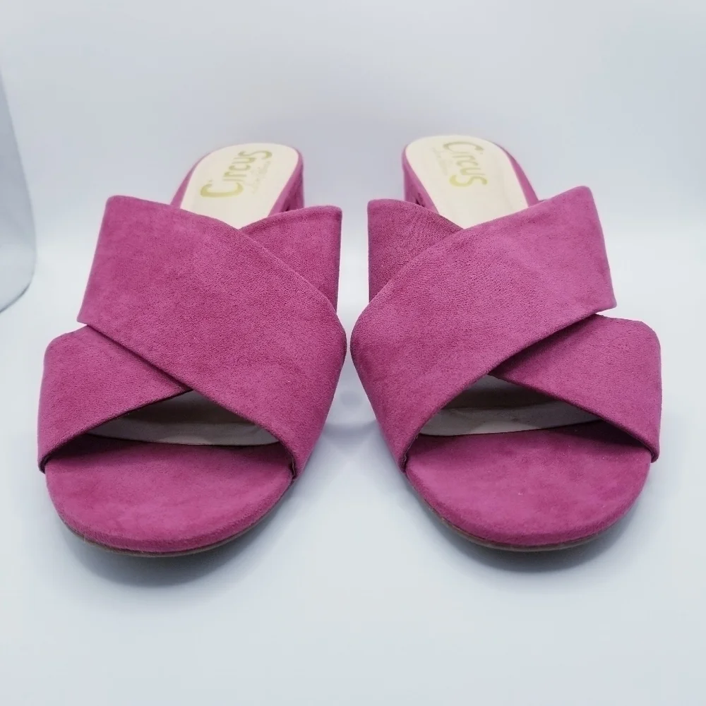 Circus by Sam Edelman Pink Stevie Slip-on Block Heel Sandals size 8.5
